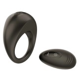Inel Penis Oscar, Remote Control, 10 Moduri Vibratii, Silicon, USB, Maro, Guilty Toys, Glamour