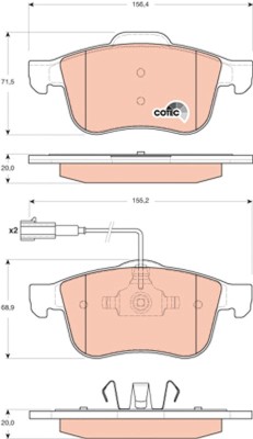 TRW GDB1647 COTEC set placute frana,frana disc foto
