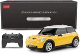 MASINA CU TELECOMANDA MINI COOPER GALBENA CU SCARA 1 LA 24 SuperHeroes ToysZone, Rastar