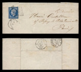 France 1860 Cover + Content Saint-Dizier to Paris - Railroad Cancel D.196