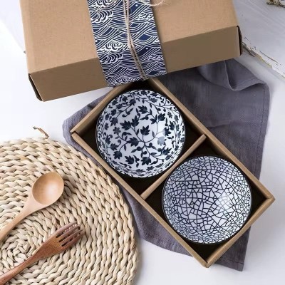 Set 2 Boluri Ceramice OCEAN LEAF, 300 ml foto