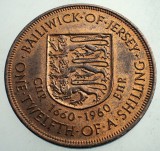 1.228 JERSEY ELIZABETH II 1/12 SHILLING 1960 XF/AUNC