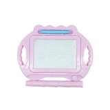 Tabla magnetica pentru desen flippy, pix, forma dreptunghi, dimensiuni 23x17 cm, dezvolta creativitatea, cu picioare suport, roz pal