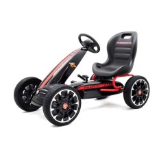 Kart cu pedale, pentru copii, de la Fiat Abarth, cu roti moi, culoare Negra