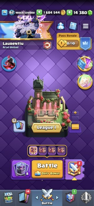 Vand cont de clash royale