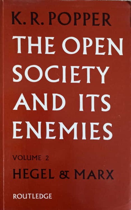 THE OPEN SOCIETY AND ITS ENEMIES VOL.2 HEGEL &amp; MARX-K.P. POPPER-243653