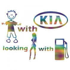 Sticker Kia Baiat Cu Fata Caut Fata Cu Benzina