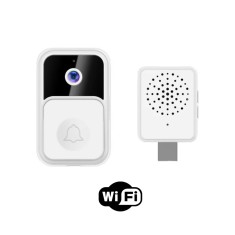 Sonerie Wireless Exterior Inteligenta, Camera HD, Vedere de Noapte, Comunicare Bidirectionala, Aplicatie telefon - Negru