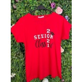 Tricou Rosu din Bumbac, Senior Class Of