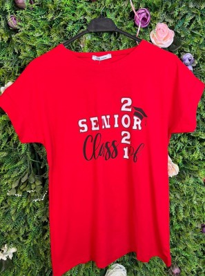 Tricou Rosu din Bumbac, Senior Class Of foto