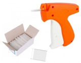 Set pistol de agatat etichete cu 5000 buc agatatori, plastic si otel, portocaliu/alb