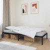 VidaXL Cadru pat metalic, negru, 90x200 cm