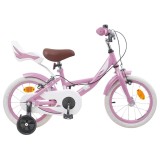 vidaXL Bicicletă pentru Copii 12 Inci pentru 2-4 ani Roz deschis 42009447