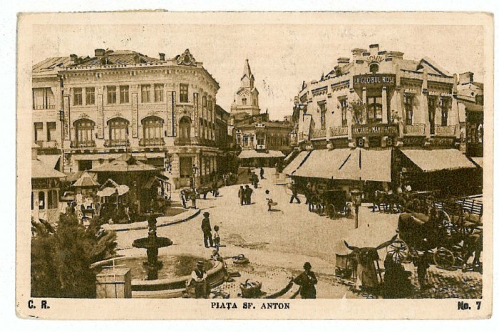 1970 - BUCURESTI, Market Sf. ANTON - old postcard - used -1925