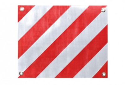 Element reflectorizant PVC pe suport fix 50x40 , placa semnalizare gabarit depasit , 1 buc. AutoDrive ProParts foto