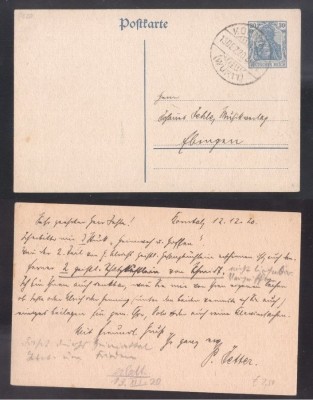 Germany Reich 1920 Old postcard postal stationery Wurtt DB.036 foto