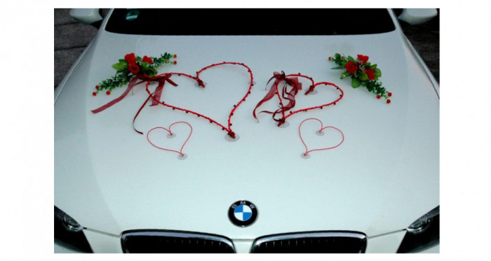 Decoratiuni masina in forma de inima pentru nunta - RESIGILAT