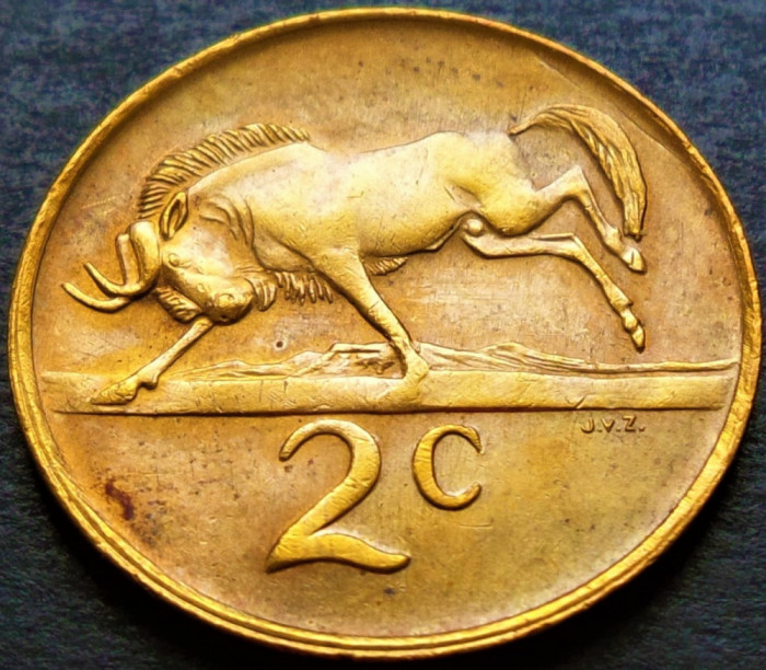 Moneda exotica 2 CENTI - AFRICA de SUD, anul 1989 * cod 2773