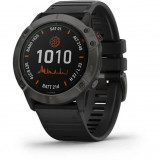 Ceas Fenix 6x Pro Solar DLC Carbon Gray/Black, Garmin