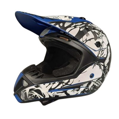 Casca cross/atv copii Rival Store alb/albastru marime L foto