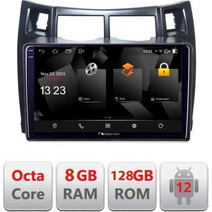 Navigatie Toyota Yaris 2008-2011 5960Pro-YARIS08 Android Octa Core Qualcomm 2K Qled 8+128 DTS DSP 360 4G Optical CarStore Technology