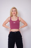 Top cropped cu bretele subtiri Pull&amp;Bear