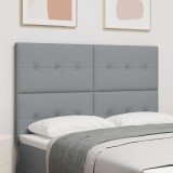 vidaXL Cap de pat LED gri deschis de 80 cm, din țesătură, de la