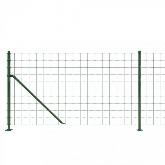 Gard plasa de sarma cu bordura, verde, 1,1x10 m GartenMobel Dekor
