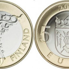 Finlanda moneda comemorativa 5 euro 2010 - Regiunea Proper - UNC