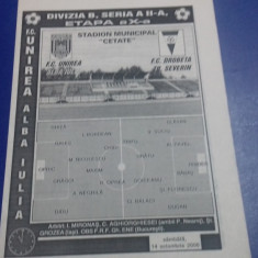 program Unirea Alba I. - FC Drobeta Tr. Severin