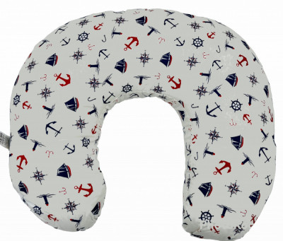 Perna pentru alaptat 2 in 1 Nursing Pillow Marine, BabyJem foto