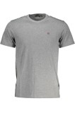 Cumpara ieftin Tricou barbati, cu logo brodat, Regular fit, Gri, XL