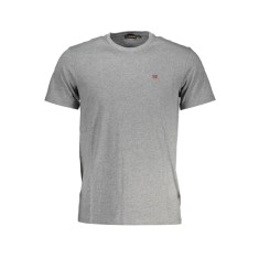 Tricou barbati, cu logo brodat, Regular fit, Gri, XL