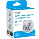 Senzor smart de temperatura si umiditate, necesita hub Tapo H100 pentru functionare, programare prin smartphone aplicatia Tapo, display 2.7 E-ink, 2 x