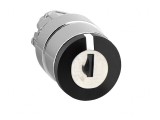Comutator rotativ cu cheie negru 22mm 2 poziții