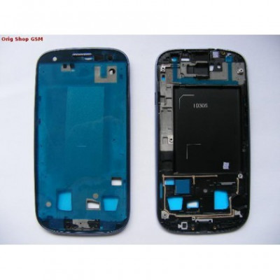Rama LCD fata Samsung I9305 Galaxy S3 blue Original foto