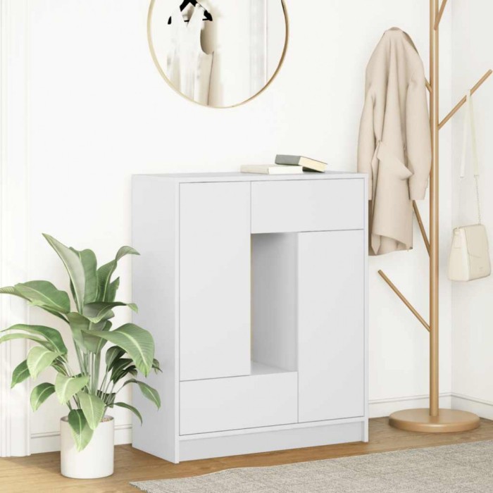 vidaXL Bufetă cu sertare și uși alb 73x31x90 cm 861850