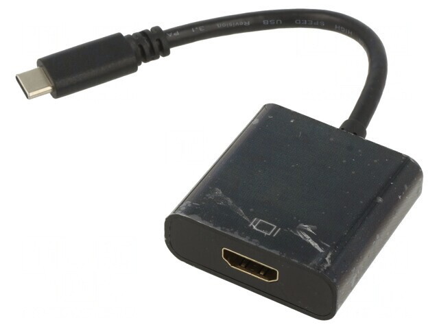 Adaptor HDMI 1.4 la USB C 0,15m Negru