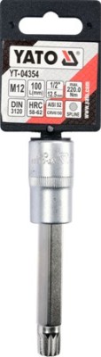 Bit Spline M12 cu adaptor 1/2 100 mm YATO foto
