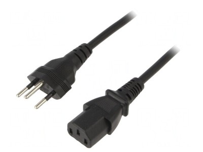 Cablu Alimentare 1.8m 10A IEC C13-SEV-1011 3x0.75mm2 foto
