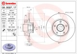 BREMBO 08.9597.17 PRIME LINE - With Bearing Kit Disc frana