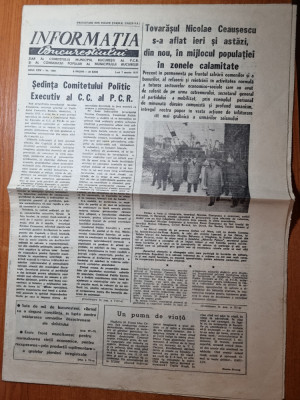informatia bucurestiului 7 martie 1977-articole si foto de la cutremurul din 4 foto