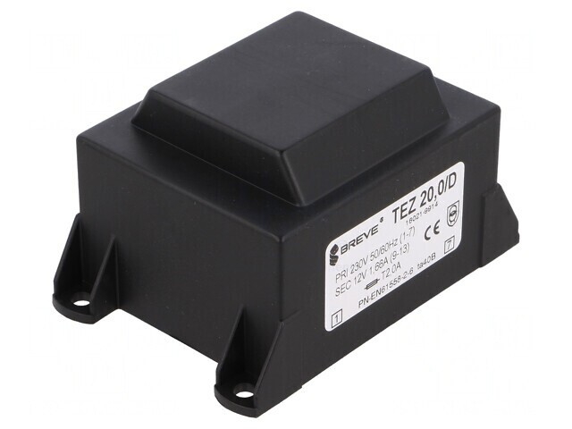 Transformator &icirc;ncapsulat 20VA 230V 12V PCB