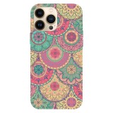 Husa compatibila cu Apple iPhone 15 Pro Max model Mandala pastel colors, Silicon, TPU, Viceversa, Transparent, Carcasa