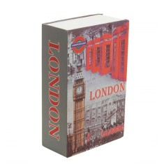 Seif secret tip carte , cu cheie, model London Vibe,18x11.5x5.5 cm