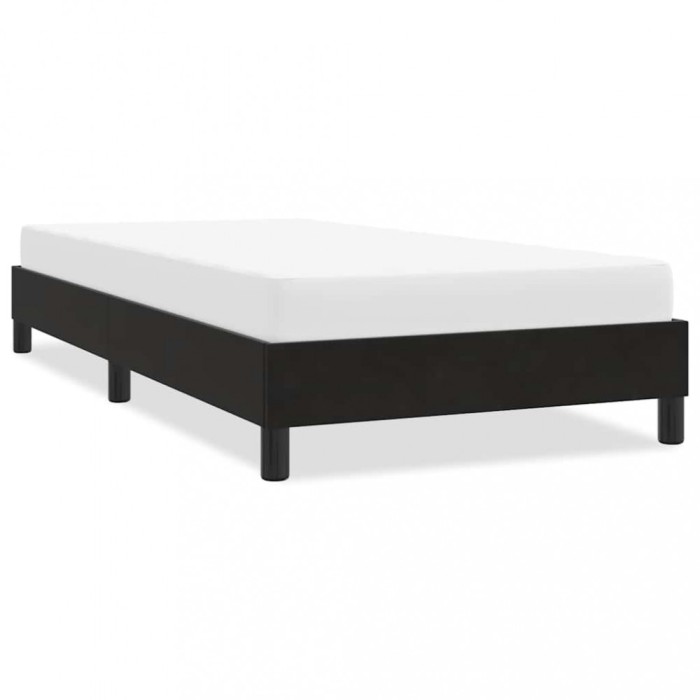 Cadru de pat fără saltea, negru, 80x210 cm, catifea