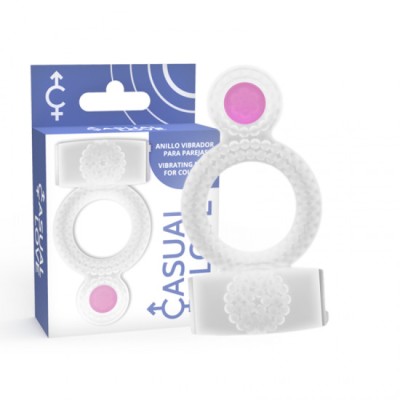 CASUAL LOVE - RING VIBRATING DOUBLE PLEASURE TRANSPARENT foto
