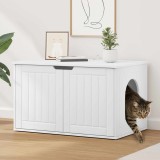 vidaXL Casa pentru pisici Alb 85 x 55 x 50,5 cm Lemn compozit 8000716