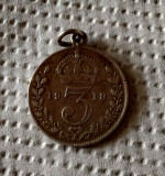 Marea Britanie - 3 Pence 1918 - Argint - agatata, Europa