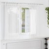 Perdele Voile cu Bucle 2 buc Alb 140x140 cm